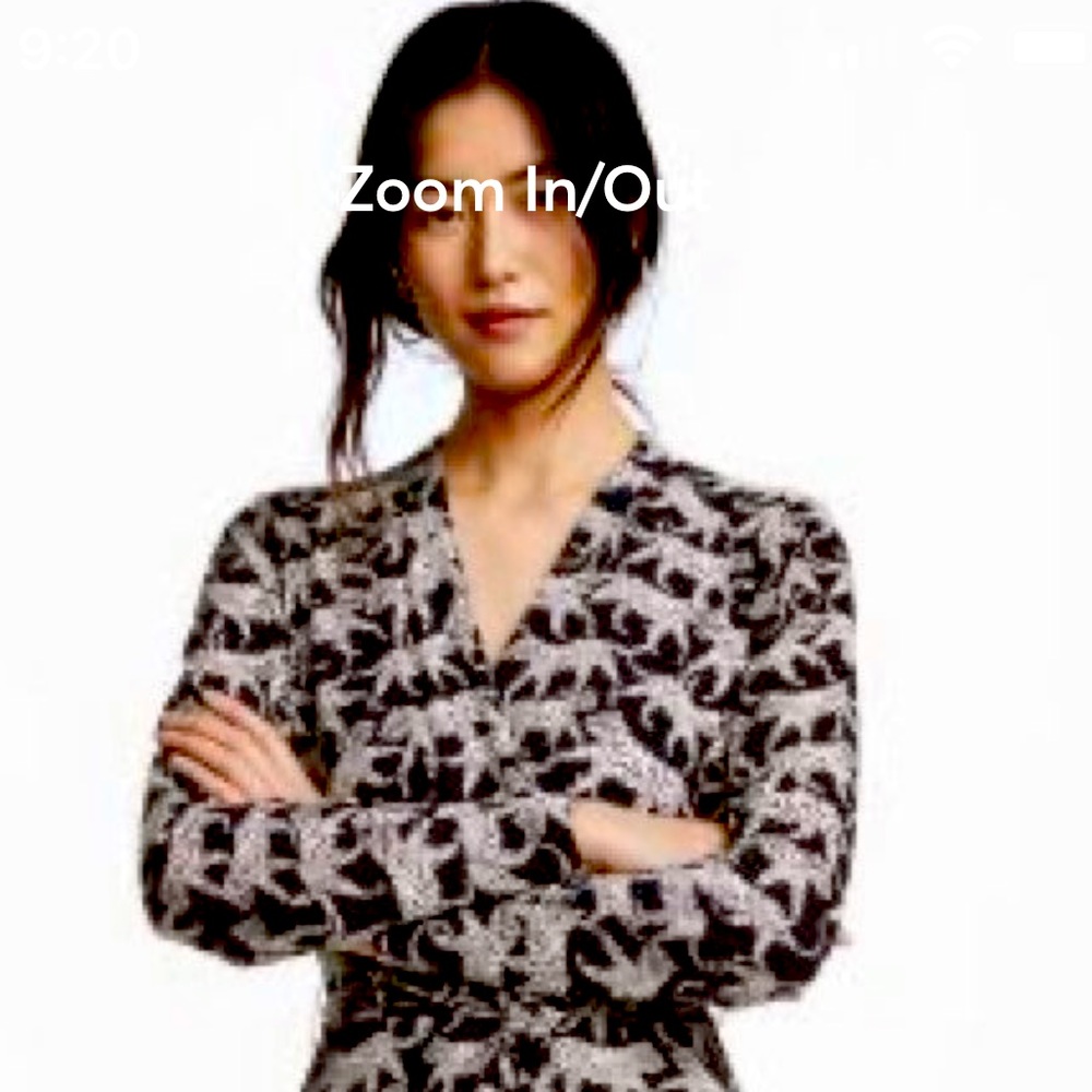 H&M dress, animal print, stretchy. Includes belt.
